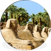 WallCircle - Wandcirkel - Muurcirkel - Sfinx in Egypte - Aluminium - Dibond - ⌀ 30 cm - Binnen en Buiten