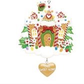 Rudolph and me kersthanger ornament Gingerbread huis