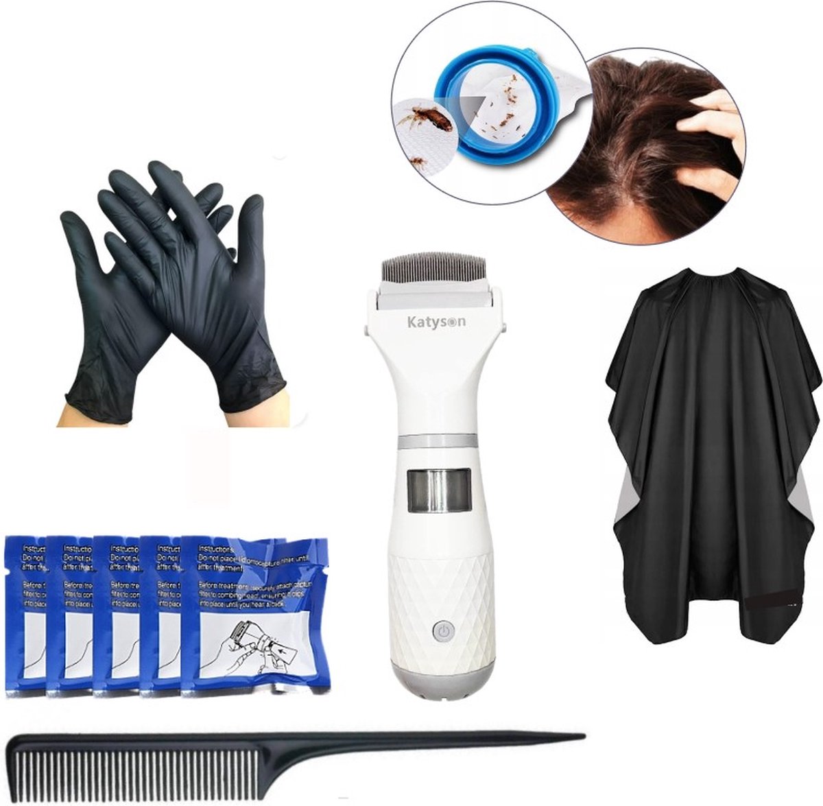 Poux électriques Peigne pour animaux de compagnie Peigne à poux Aspirateur  Nettoyage électrique des cheveux