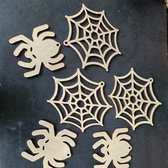 Studio Saar - Halloween - 6 Hangers - Halloween versiering - decoratie - Halloween slinger maken - spin - spinnenweb- kinderen - knutselen Halloween