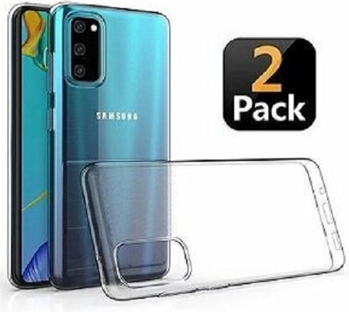 Samsung M21 Hoesje Siliconen TPU Transparant 2x
