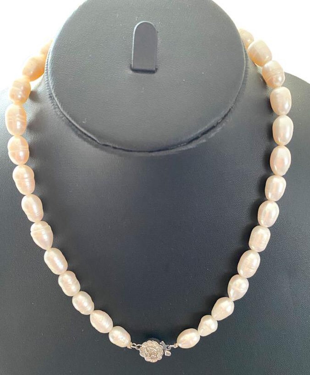 N3 Collecties Natuurlijke parelkettingen 9-10 mm Ovale vorm zoetwaterparel juwelen voor dames