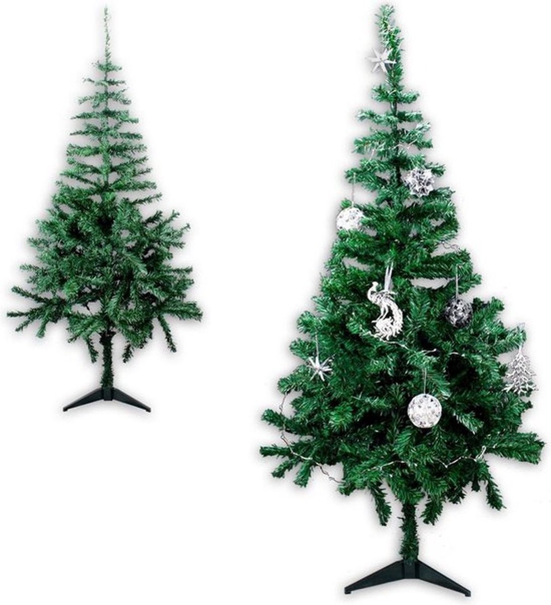Kunstkerstboom met - Groen - h 180 cm - PVC - met standaard - Kerstmis - kerst - Tirol