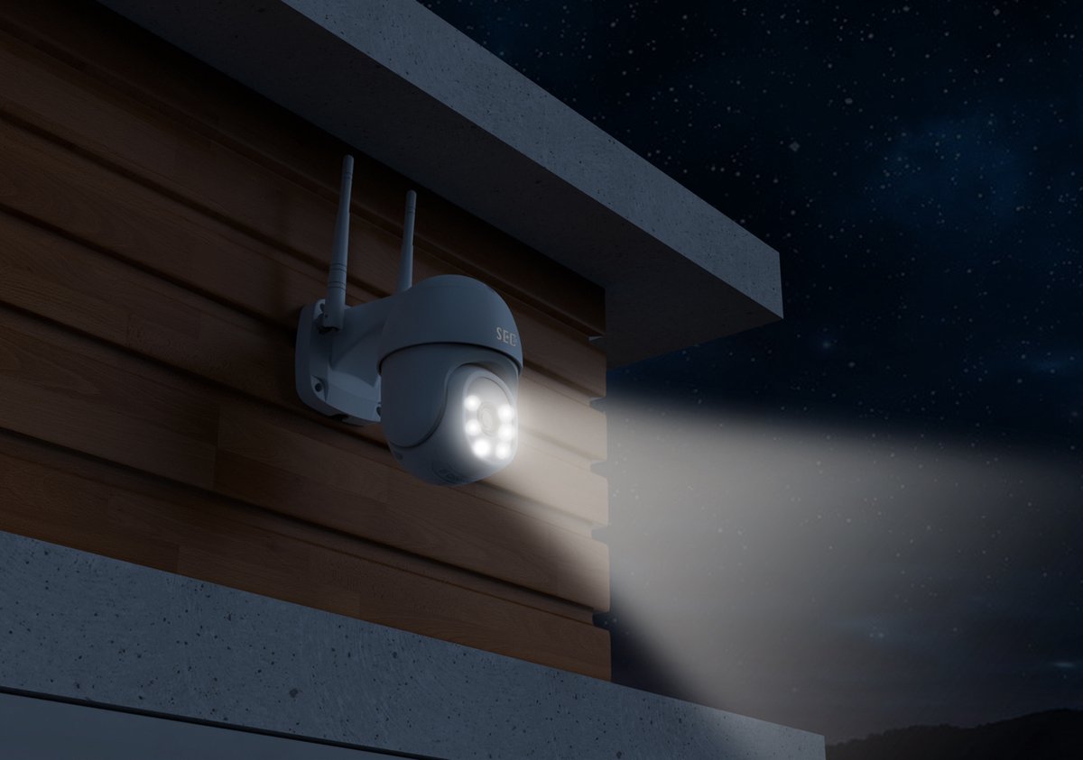 SEC24 CAM216W Dome Camera wit - IP Camera draai- en kantelbaar voor buiten - FHD 1080P - Kleuren nachtzicht – foto 4