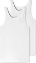 SCHIESSER 95/5 singlets (2-pack) - O-hals - wit - Maat: 3XL