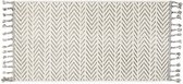 Livetti Alesta Curl Woven Carpet Tapis 80x150 cm Crème-Indigo