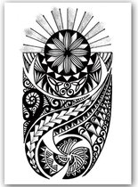 Temporary Tattoo Tribal/Mandala/Maori (A5 formaat) [Neptattoo - Tijdelijke tatoeage - Nep Fake Tattoos - Water overdraagbare festival sticker henna outfit tattoo - Glitter tattoo - Volwassenen Kinderen Jongen Meisje]