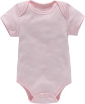 baby jumpsuit korte mouw tas scheet jurkje roze (3M)