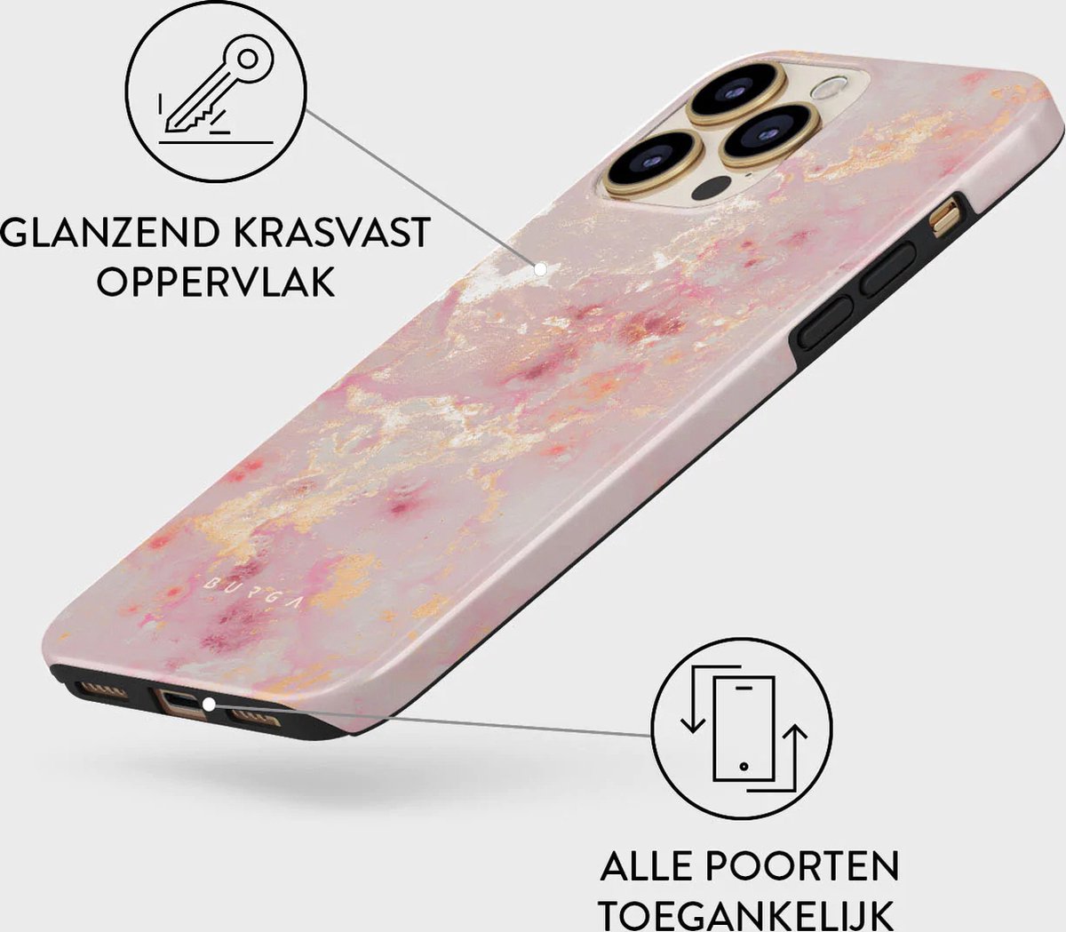 Burga Tough Case Apple iPhone 14 Pro Max Golden Coral