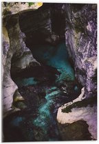 WallClassics - Verre acrylique - Rochers violets avec Water - Photo 40 x 60 cm sur verre acrylique (avec système de suspension)