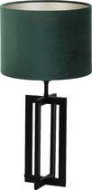Light & Living Tafellamp Mace/Velours - Zwart/Dutch Green - Ø30x56cm -