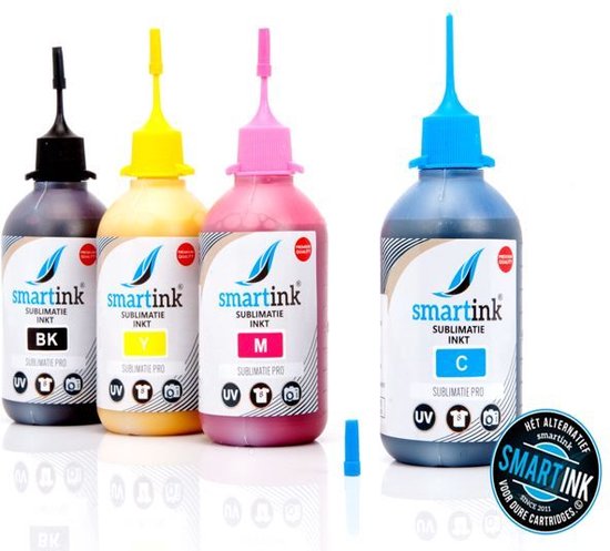 Foto: Geschikt epson sublimatie inkt navulinkt inktflesjes 4x100 ml smart ink huismerk alleen geschikt voor hittepers 