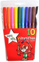 CW-Viltstiften Crea-kit 10 stuks- Multicolor