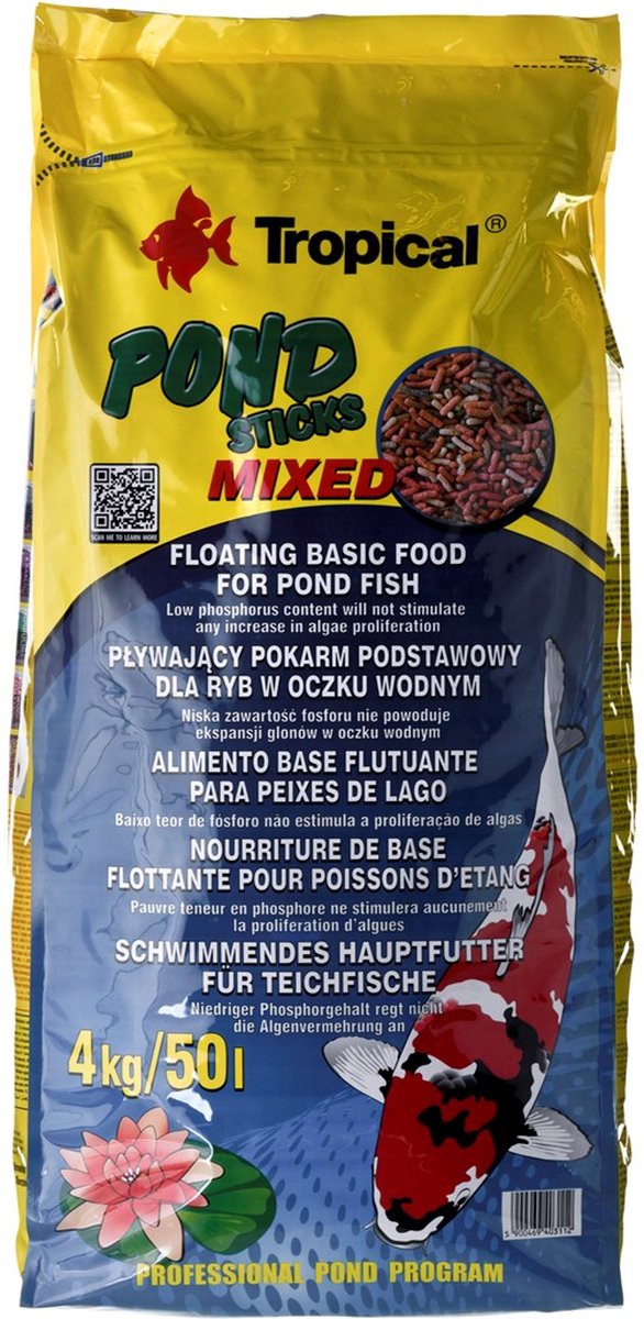 TROPICAL Pond Sticks Mixed -  vijvervisvoer - 4kg