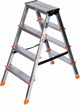 KRAUSE Dopplo Double-Sided Step Ladder Silver