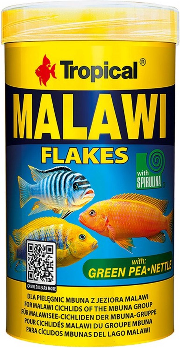 Tropical Malawi Vlokvoer - Malawi Visvoer - 1 Liter