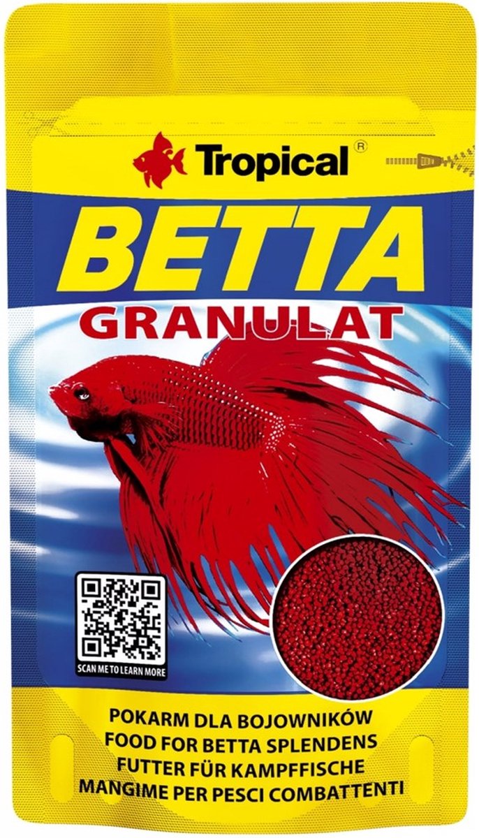 Tropical Betta Granulaat 10gram | Betta visvoer | Aquarium visvoer