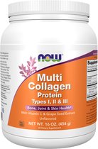 NOW Foods - Multi collageen eiwit type I, II & III poeder (454 gram)