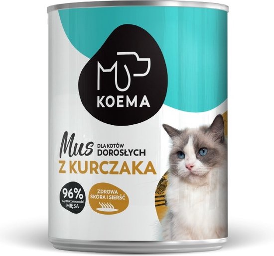 KOEMA Chicken mousse nat kattenvoer - 400 g | bol.com