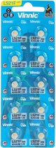 Vinnic alkaline mini knoopbatterij G0 / AG0 / LR63 / L521 blister van 10 stuks