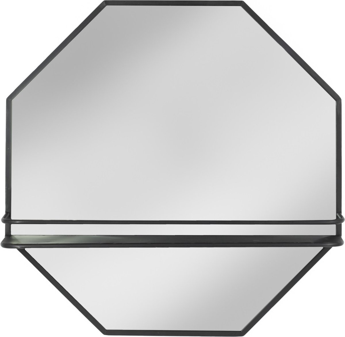 Wandspiegel - Industriële Spiegel - Zwarte Rand - 60 cm