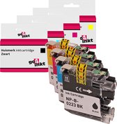 Go4inkt compatible met Brother LC-223 bk/c/m/y inkt cartridge zwart/cyaan/magenta/yellow