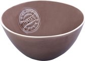 Bowls and Dishes WateR Slakom | Saladekom | Saladeschaal | Aardewerk Schaal hoog 26 cm Taupe