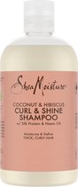 Shea Moisture Coconut & Hibiscus - Shampoo Curl & Shine - Krullend Haar - 6 x 384 ml - Voordeelverpakking