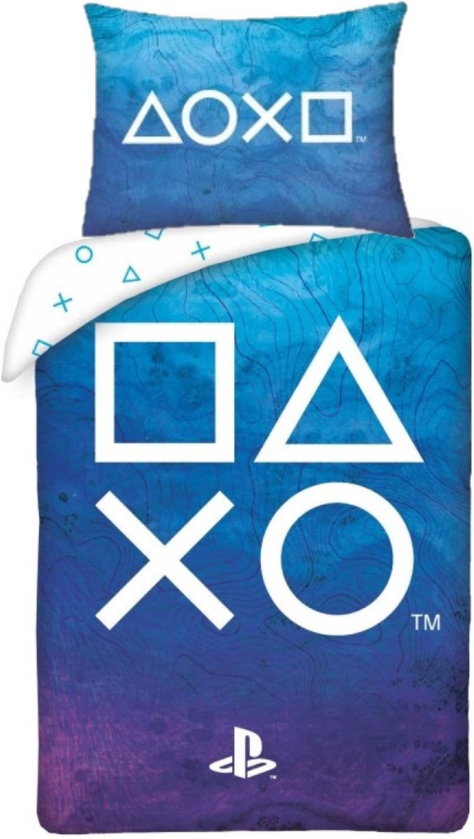 Playstation Dekbedovertrek - 140 x 200 cm - Inclusief kussenhoes - Dubbelzijdig