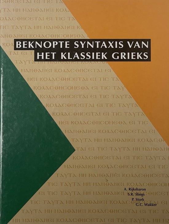 Beknopte syntaxis van het klassiek Grieks 9789050271011 Boeken bol
