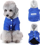 Nobleza Hondenjas - Hoodie Voor Honden - Maat XS - ruglengte 20 cm - Blauw