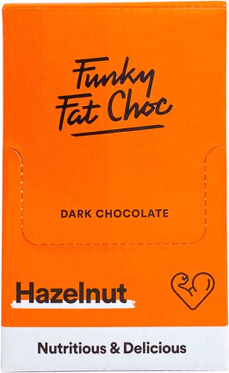 Goedkoopste Funky Fat Choc | Chocolade Tablet | Hazelnoot | 10 Stuks | 10 x 50g