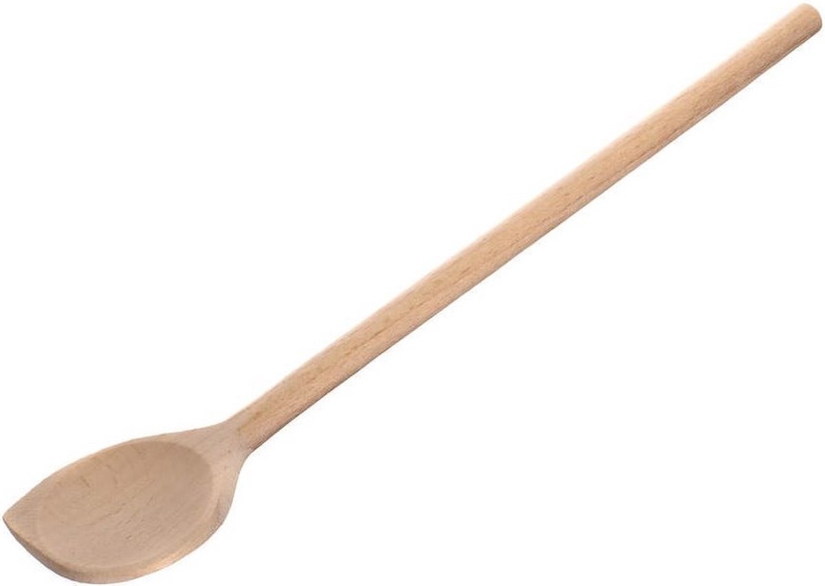 Houten Keukenlepel Rond 30x4,5 cm - Natuurlijk Beukenhout