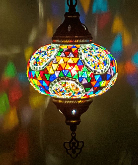 Hanglamp - Mozaïek Lamp - Oosterse Lamp - Turkse Lamp - Marokkaanse Lamp -  Ø 15 cm -... | bol