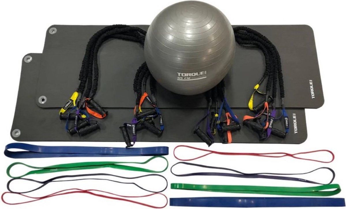 Yogamat set - Fitnessmat - weerstandsbanden set - Resistance band set - complete set - functional training - fitness