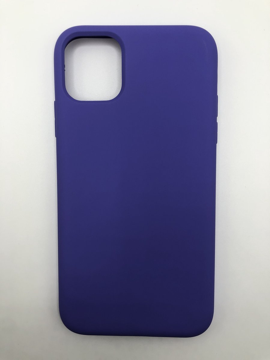 Hoogwaardige Siliconen Backcover hoesje - Geschikt voor iPhone 11 - Paars