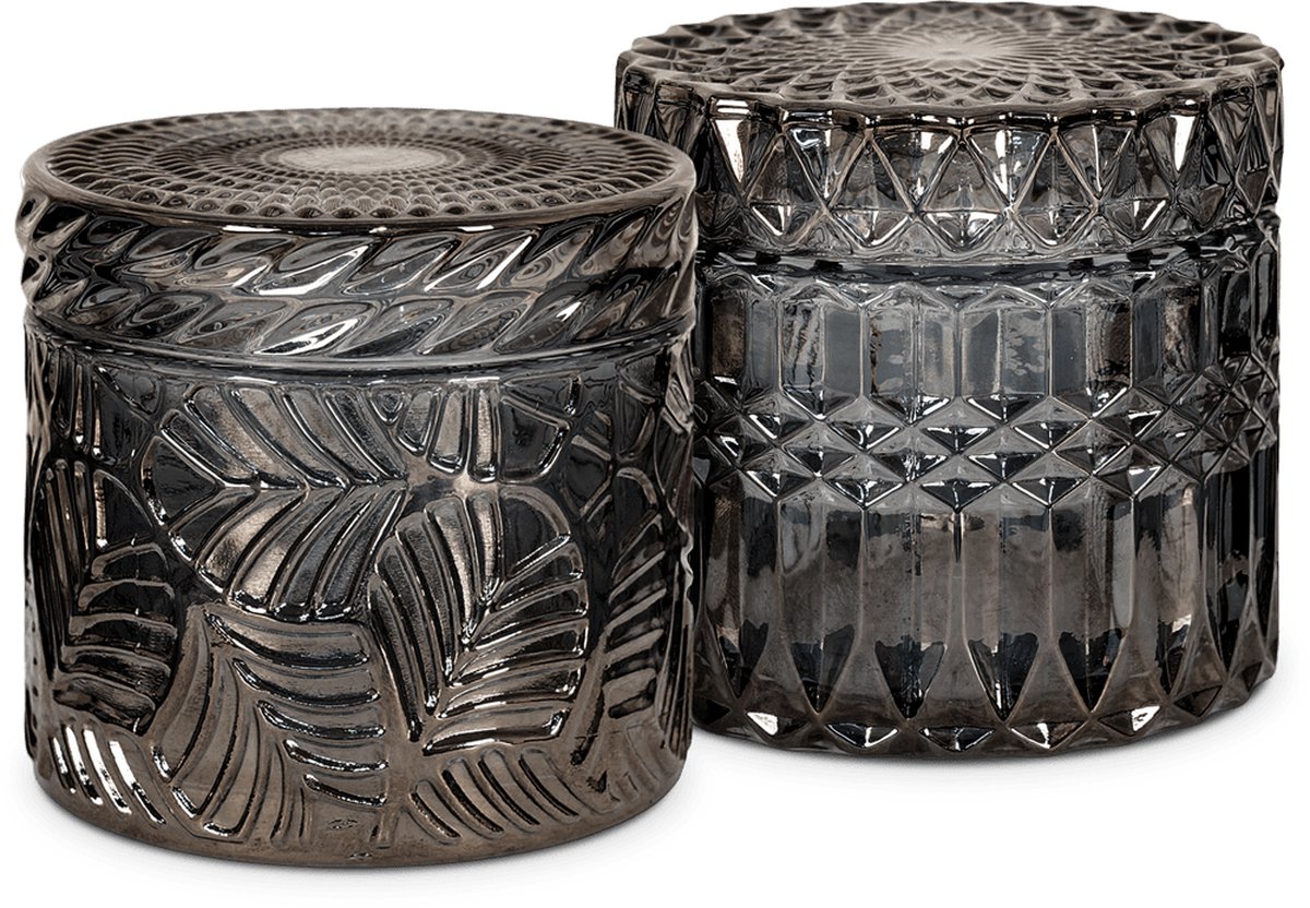 Artichok Cleo voorraadpot met deksel - set van 2