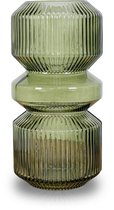 Artichok Rianne glazen vaas groen - 12 x 24,5 cm