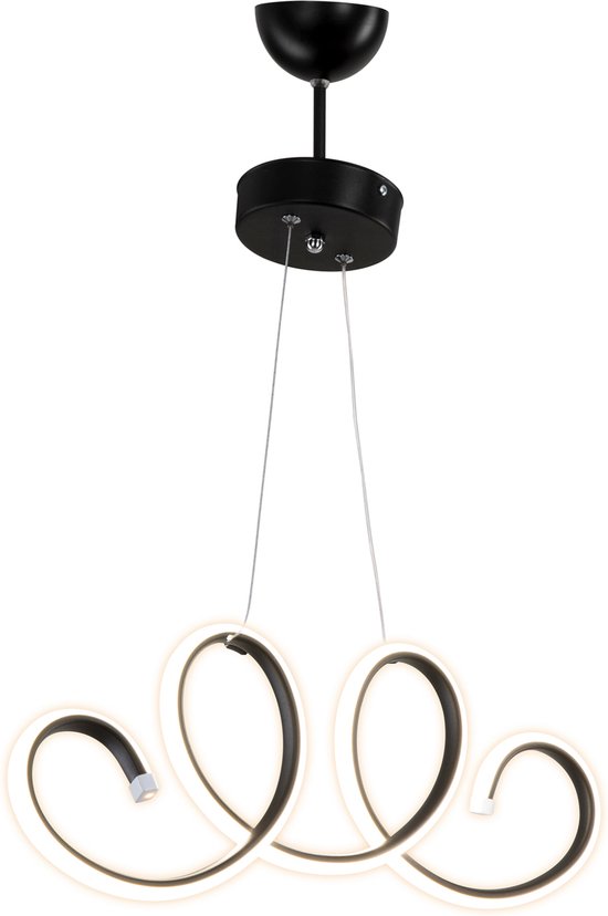 Hanglamp Durham met 206 LED's zwart en wit