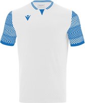 Macron Tureis Shirt Korte Mouw Heren - Wit / Royal | Maat: M