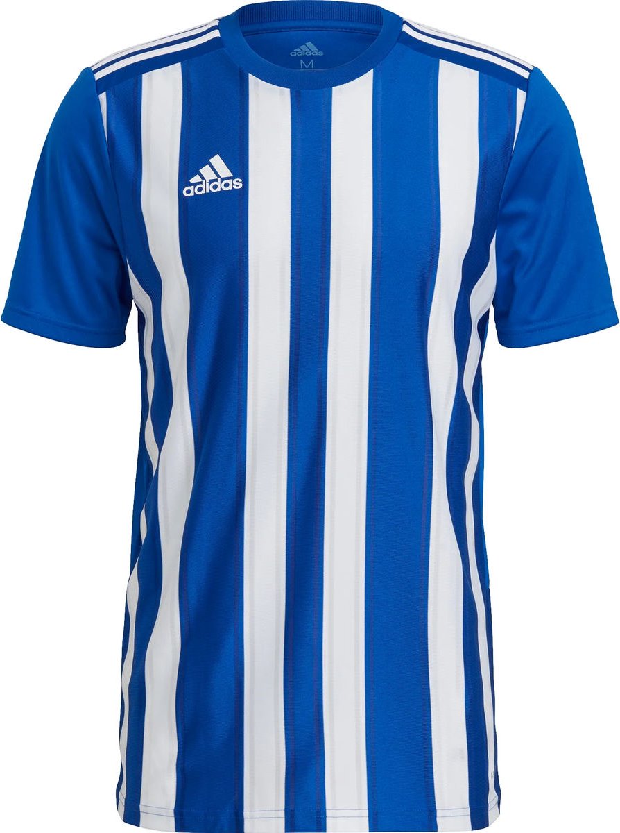 Adidas Striped 21 Shirt Korte Mouw Kinderen - Royal / Wit | Maat: 164
