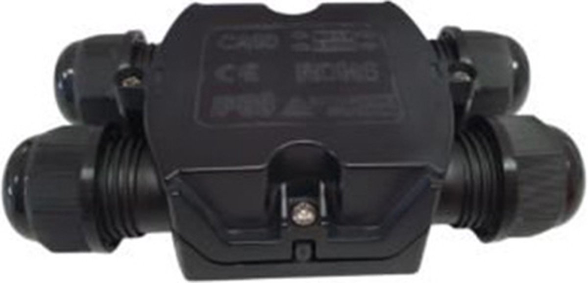 Waterdichte Connector met 1 ingang en 2 uitgangen IP68 ZWART - Polypropylène - Zwart - 2 - SILUMEN