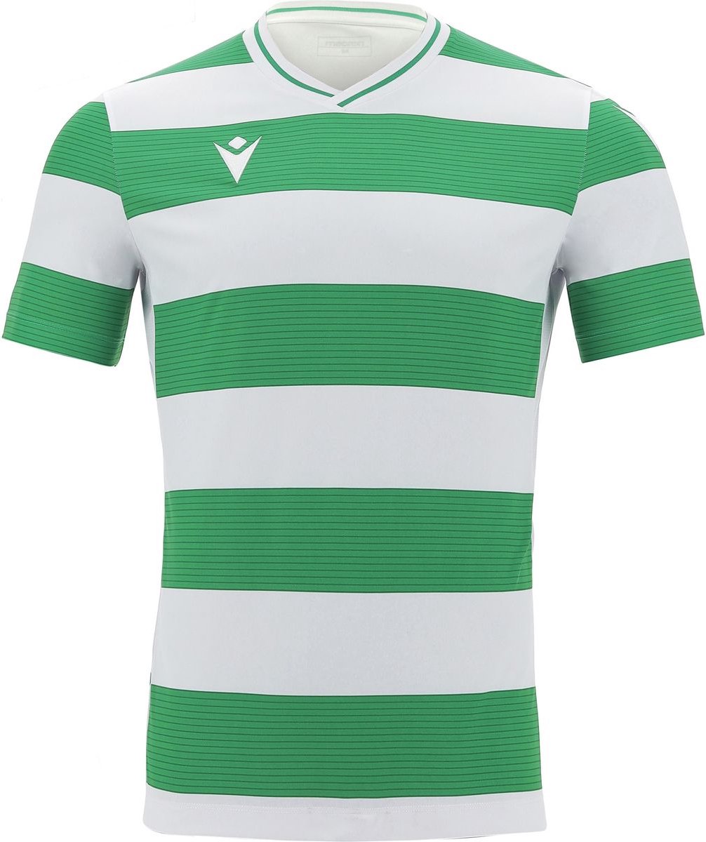 Macron Alcyon Shirt Korte Mouw Heren - Wit / Groen | Maat: M