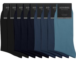jeans mix - Normale Heren sokken Naadloos 100% katoen - 9 paar - Maat 39-42