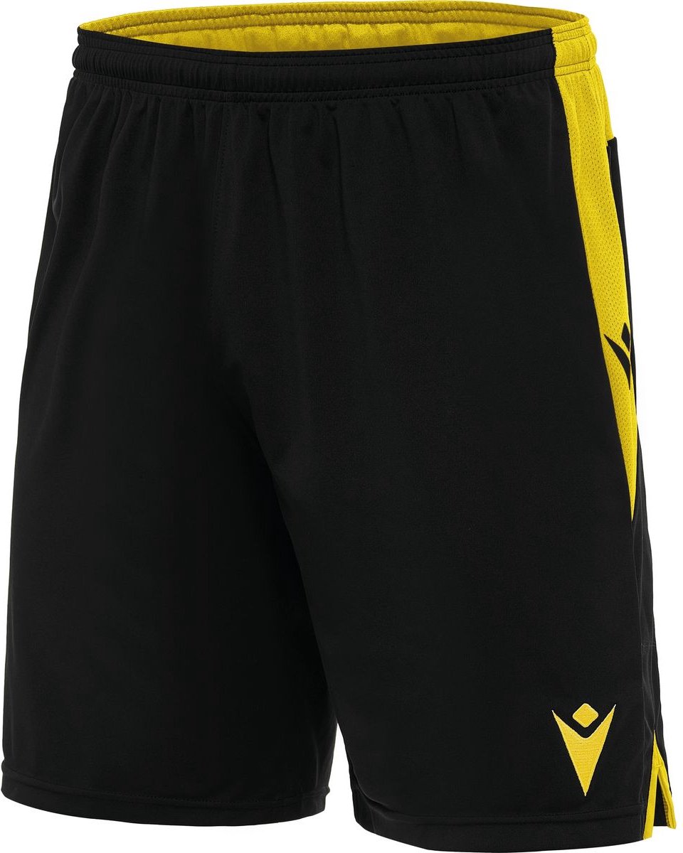 Macron Tempel Short Heren - Zwart / Geel | Maat: L