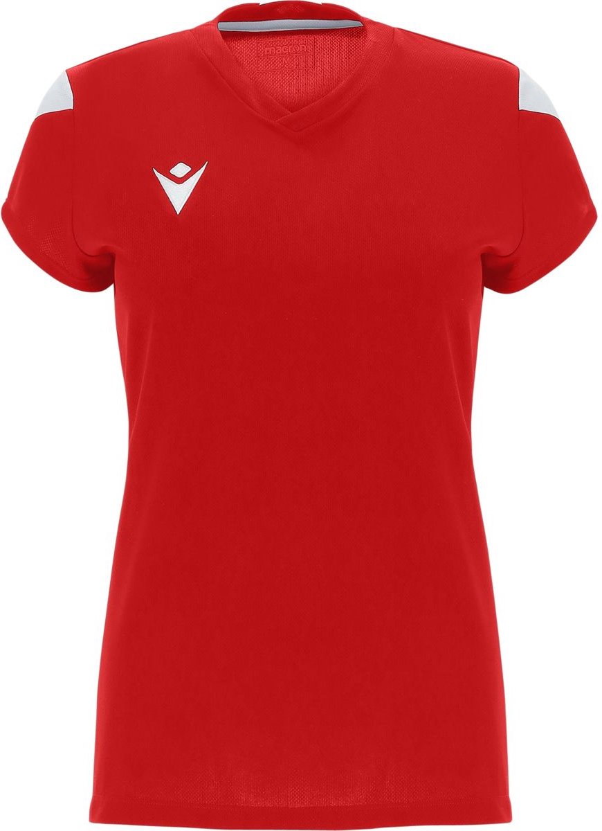 870x1200.jpg Macron Oxygen Shirt Korte Mouw Dames - Rood / Wit | Maat: 3XL - Afbeelding 1
