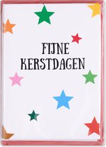 Kerstkaarten - 3 pakjes Christmas Times - Fijne Kerstdagen - Coloured Stars - Gekleurde Sterren - 8-delig