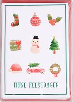 Kerstkaarten - 3 Pakjes Christmas Time - Fijne Kerstdagen - Christmas Icons - 8-delig