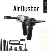 HYP. Air Duster Pro Lite - Blazen & Zuigen - 11 delig - 50.000 RPM - 6000mAh - 4 in 1 - kruimelzuiger - Vacuüm pomp - Opblaasbed - Oplaadbaar & draadloos - Perslucht - Stofreiniger - Duurzaam & Compact - compressed air - Luchtpomp - Auto Stofzuiger