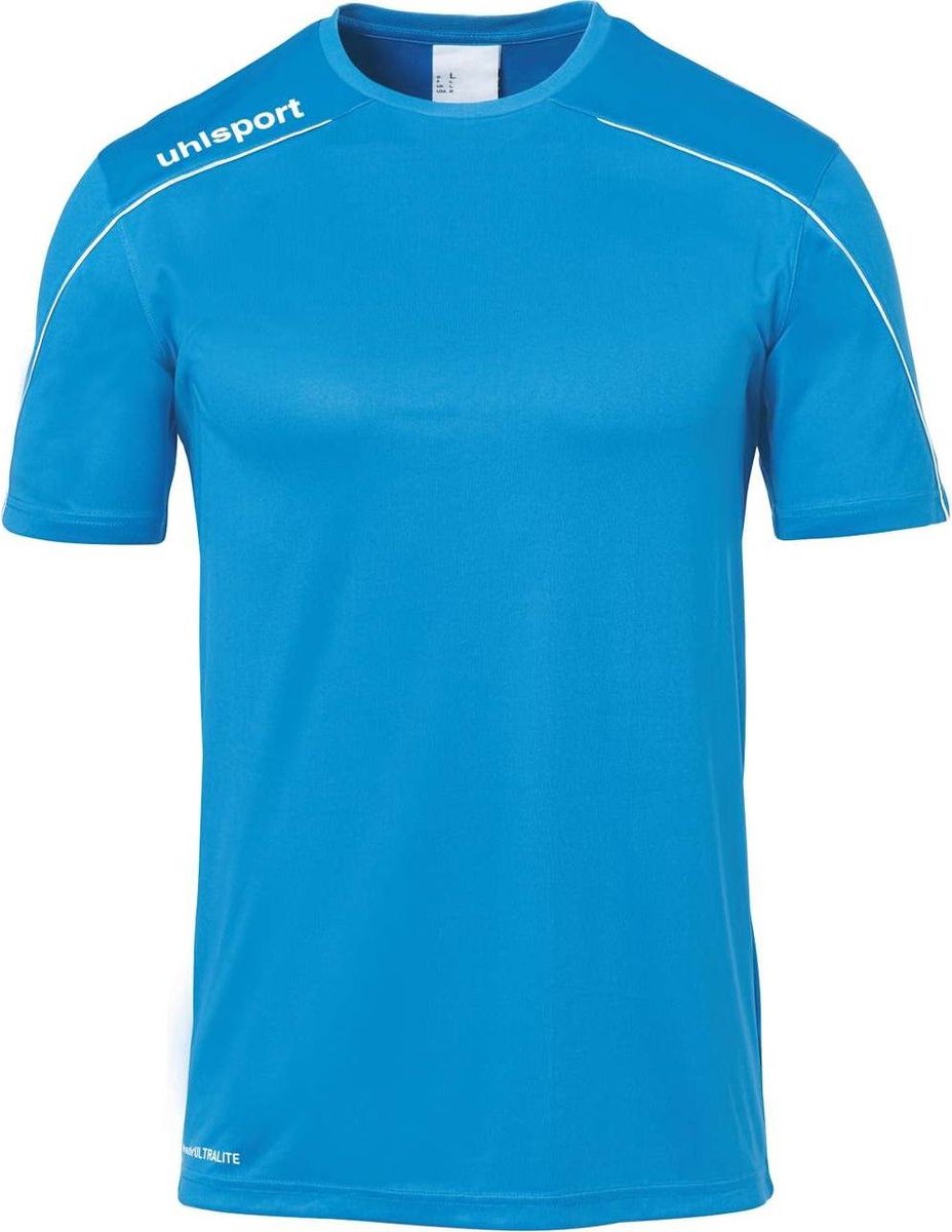 Uhlsport Stream 22 Shirt Korte Mouw Heren - Cyaan / Wit | Maat: 2XL